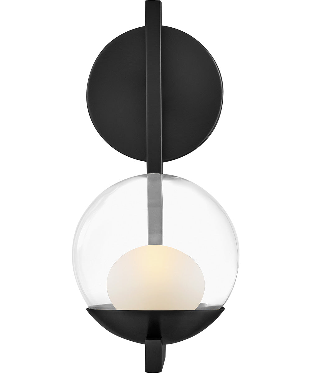Sunni 1-Light Medium Single Light Sconce in Black