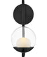 Sunni 1-Light Medium Single Light Sconce in Black