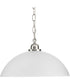 Classic Dome 1-Light Transitional Pendant Brushed Nickel
