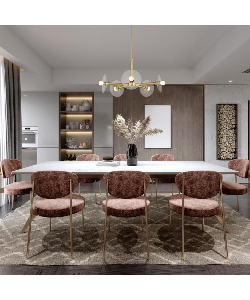 Litto 5 Light Chandelier  Brushed Gold