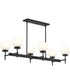 Rigsby 6-Light Linear Chandelier Matte Black