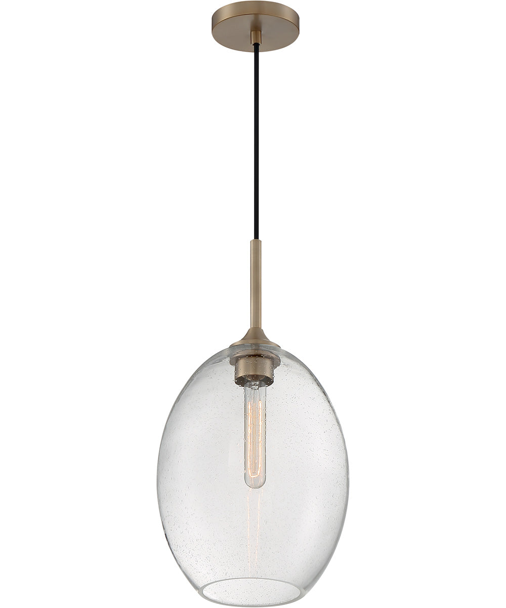 10"W Aria 1-Light Pendant Burnished Brass