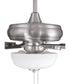 EOS 2 Light Frosted White Bowl 52" Ceiling Fan 2-Light Fan Brushed Polished Nickel