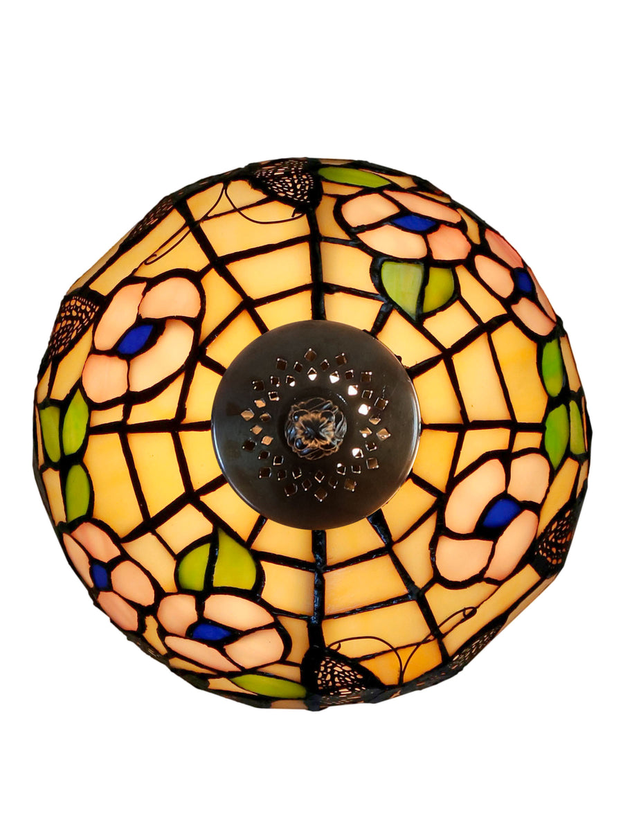 Ferndell Butterfly 14.25 Inch  Tall Handmade Tiffany Accent Lamp