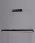 Glider 36"L 1-Light LED Island Light Light Fixture Black and Polished Chrome Finish by ET2