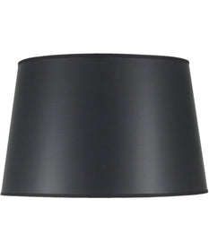 13x16x10 Black Opaque/Silver English Barrel Hardback Lampshade