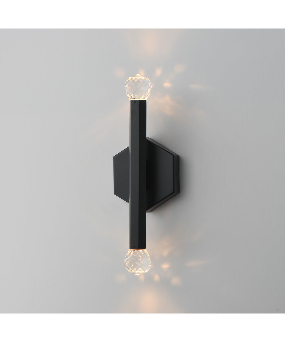 Allumettes 2-Light LED Wall Sconce Black