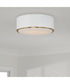 Carlton 3-Light Flush Matte Brass and White