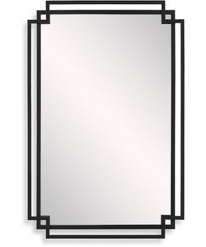 22x34" Wall Mirror in Matte Black