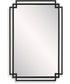 22x34" Wall Mirror in Matte Black