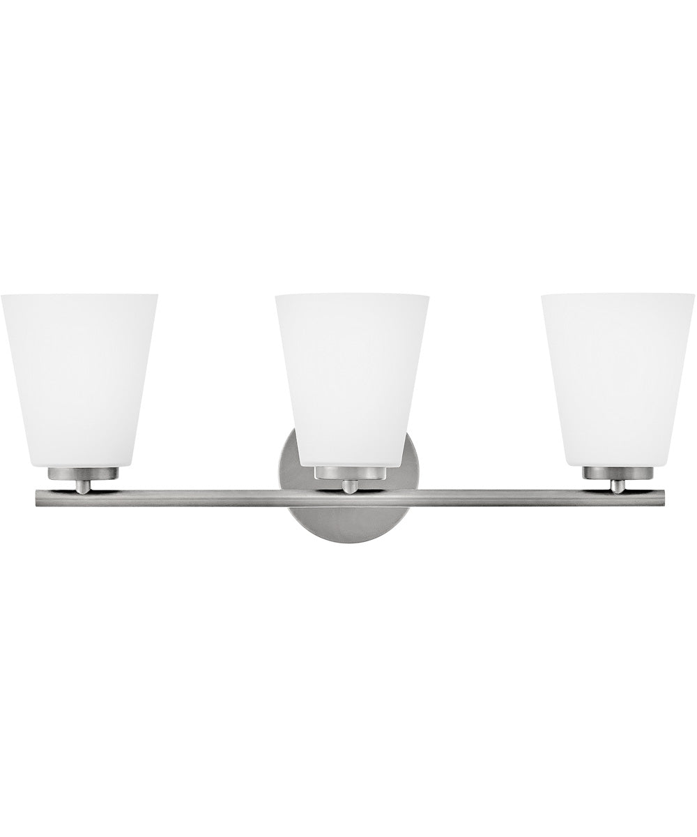 Bri 3-Light Medium Three Light Vanity in Brushed Nickel