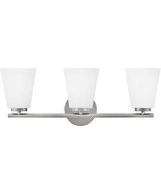 Bri 3-Light Medium Three Light Vanity in Brushed Nickel