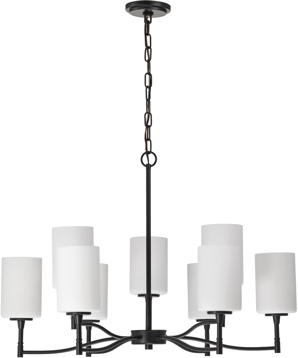 Liam 9-Light Chandelier Matte Black