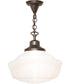 16" Wide Revival Schoolhouse Traditional Globe Pendant
