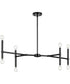 Arya 8-Light Linear Chandelier Matte Black