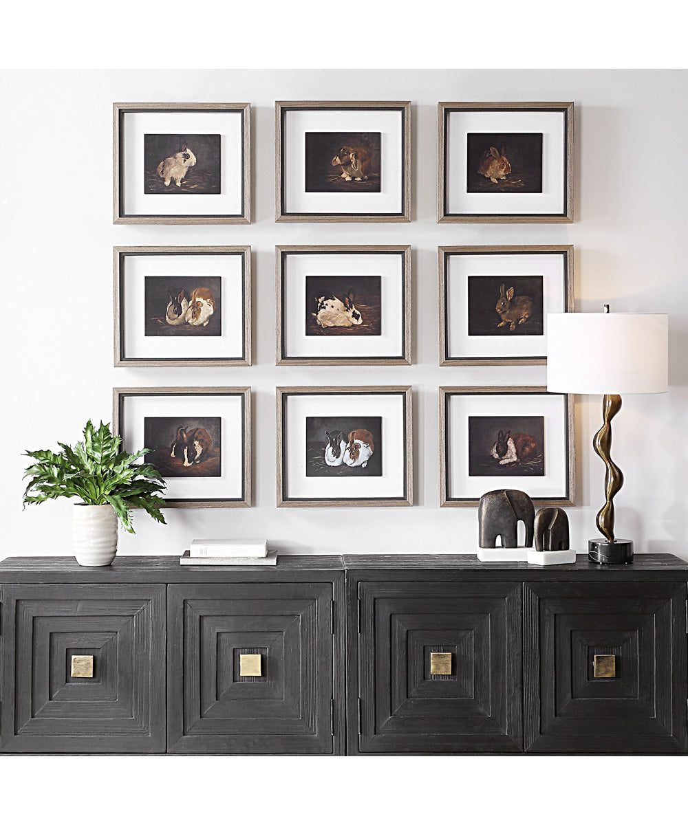 Resting Bunny Framed Prints Set/9