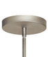 18"w Mercel 3-Light Modern Drum LED Pendant Satin Nickel Finish with White Linen Shade