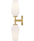 Gio 2-Light Large Two Light Sconce in Lacquered Brass