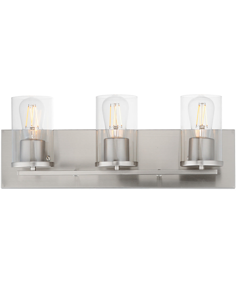 Lateral 3-Light Bath Vanity Satin Nickel