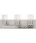 Lateral 3-Light Bath Vanity Satin Nickel