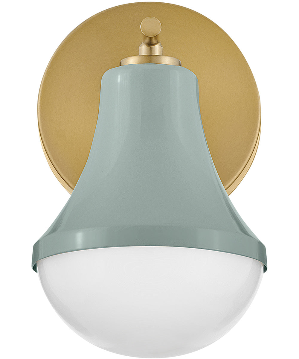 Haddie 1-Light Small Single Light Vanity in Seafoam