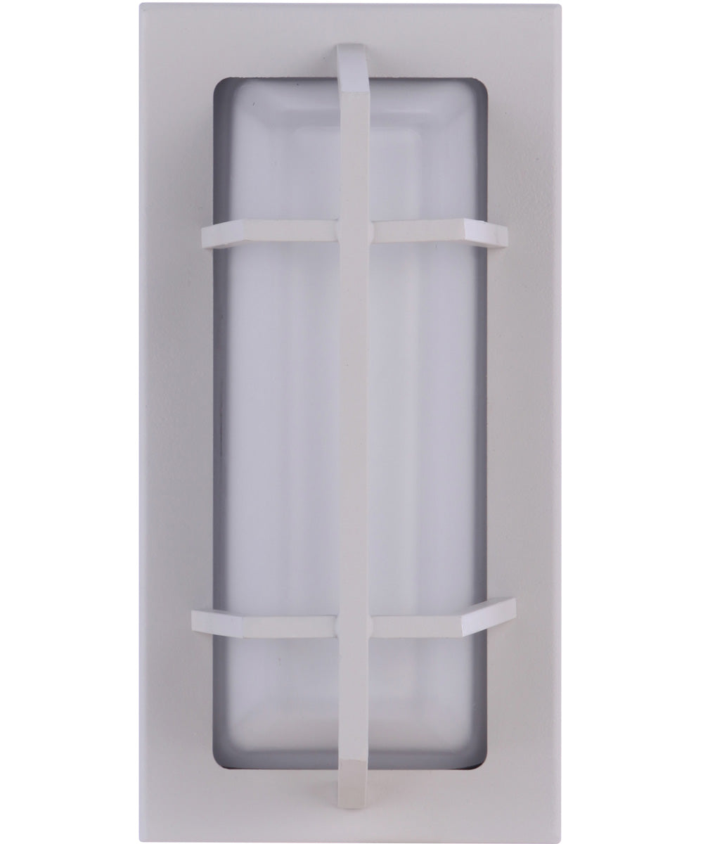 Bulkhead Rectangular 1-Light Outdoor Lighting Textured White