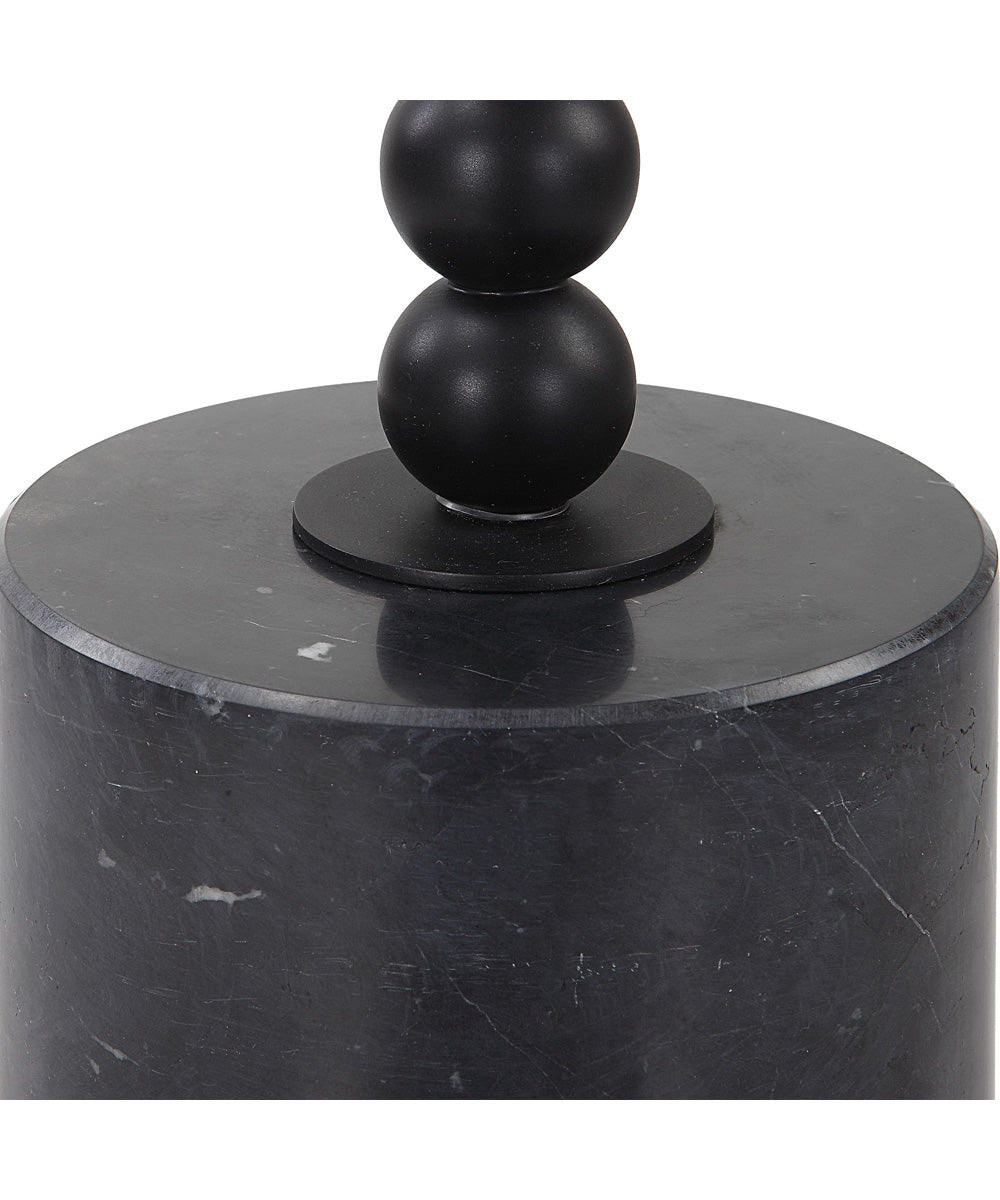 Bead Black Marble Drink Table