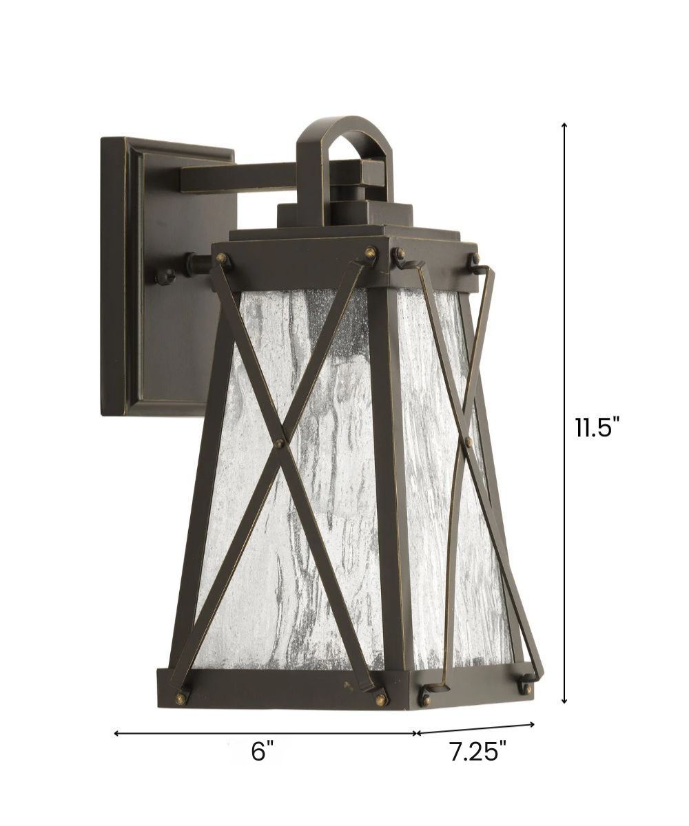 Creighton 1-Light 12"h Small Outdoor Wall-Lantern  Antique Bronze Finish by Progress