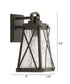 Creighton 1-Light 12"h Small Outdoor Wall-Lantern  Antique Bronze Finish by Progress