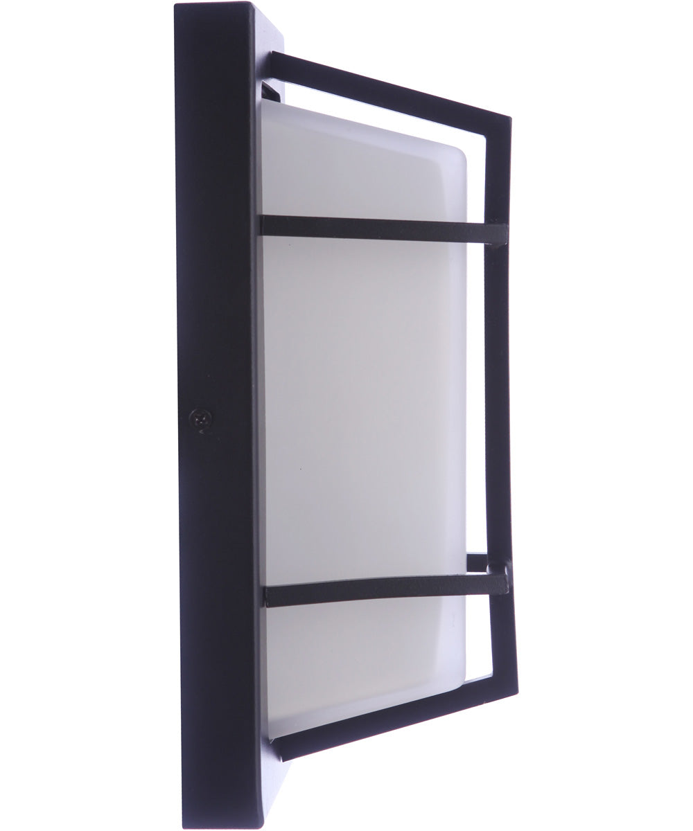 Bulkhead Rectangular 1-Light Outdoor Lighting Textured Black