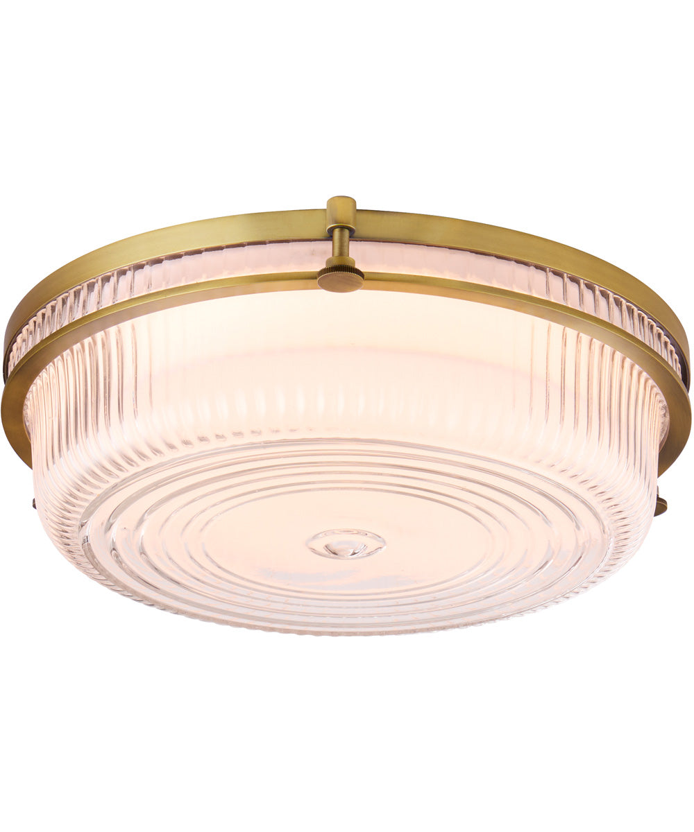 Emory 1-light Ceiling Flush Mount Brushed Brass