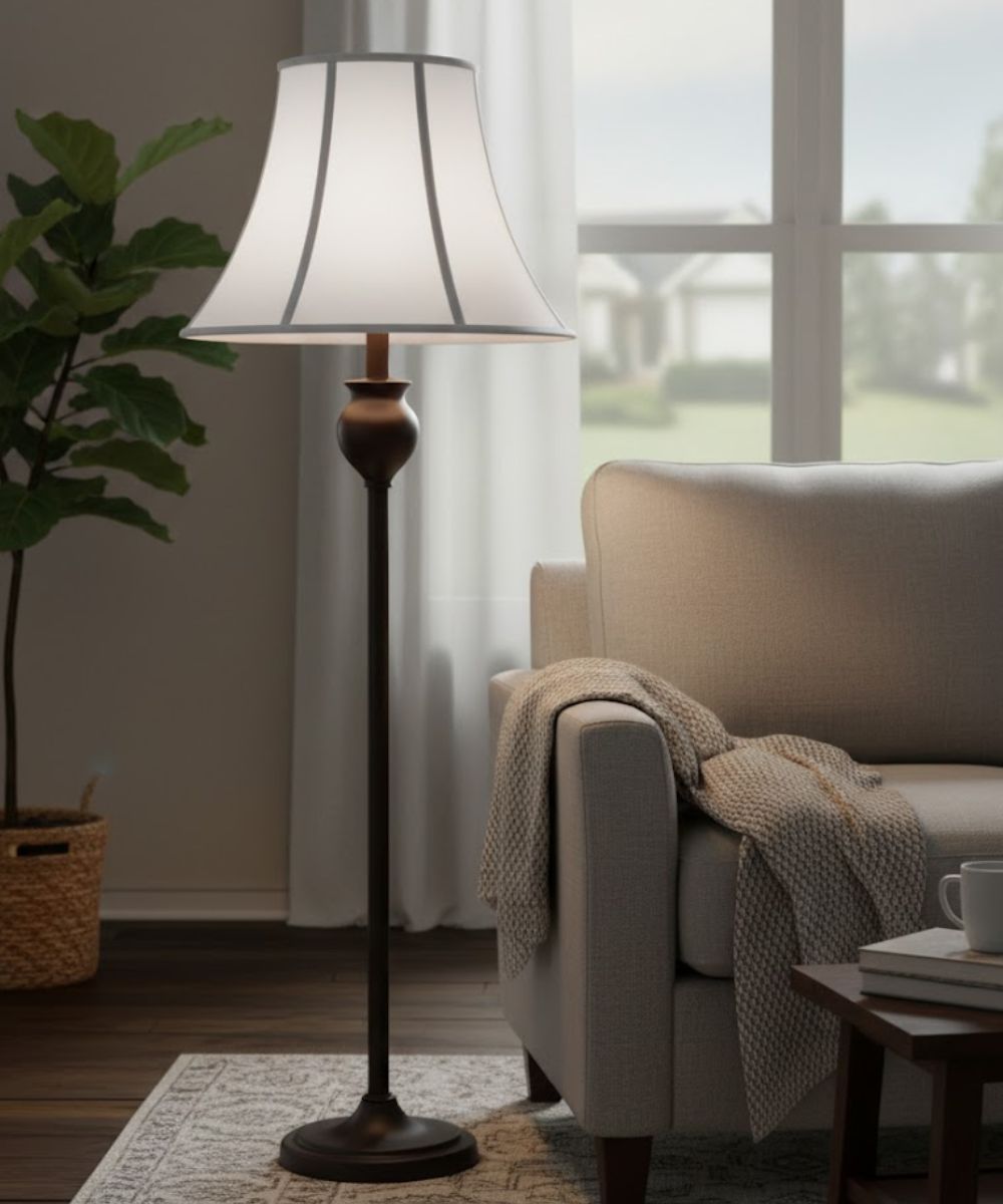 8x17x13 Off White Silk Shantung Bell Softback Lampshade