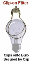 A clip-on regular bulb fitter