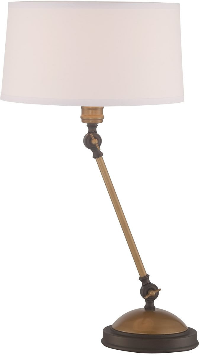 Lite Source Ulyana 1-light Table Lamp  Two-tone/linen Fabric Shade