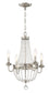 Lite Source Palila 4-light Crystal Chandeliers Brushed Nickel