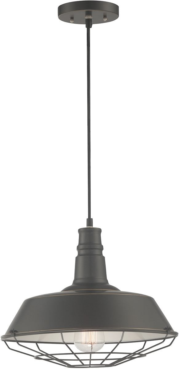 Lite Source Calvin 1-light Pendant Lamp  Metal Dark Bronze