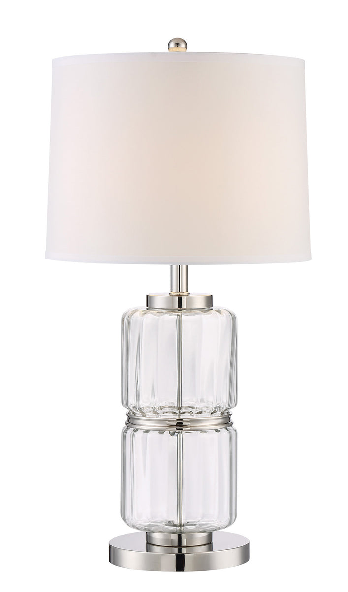 Lite Source Renate 1-light Table Lamp Chrome Clear Glass Body