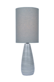 17"H Quatro 1-light Mini Table Lamp Brushed Grey