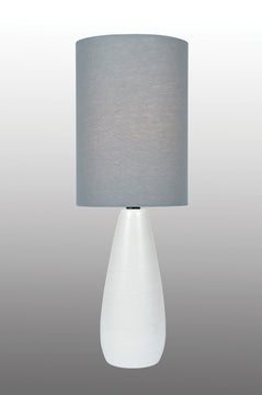 17"H Quatro 1-light Mini Table Lamp Brushed White