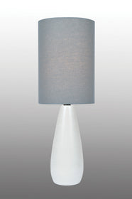 17"H Quatro 1-light Mini Table Lamp Brushed White