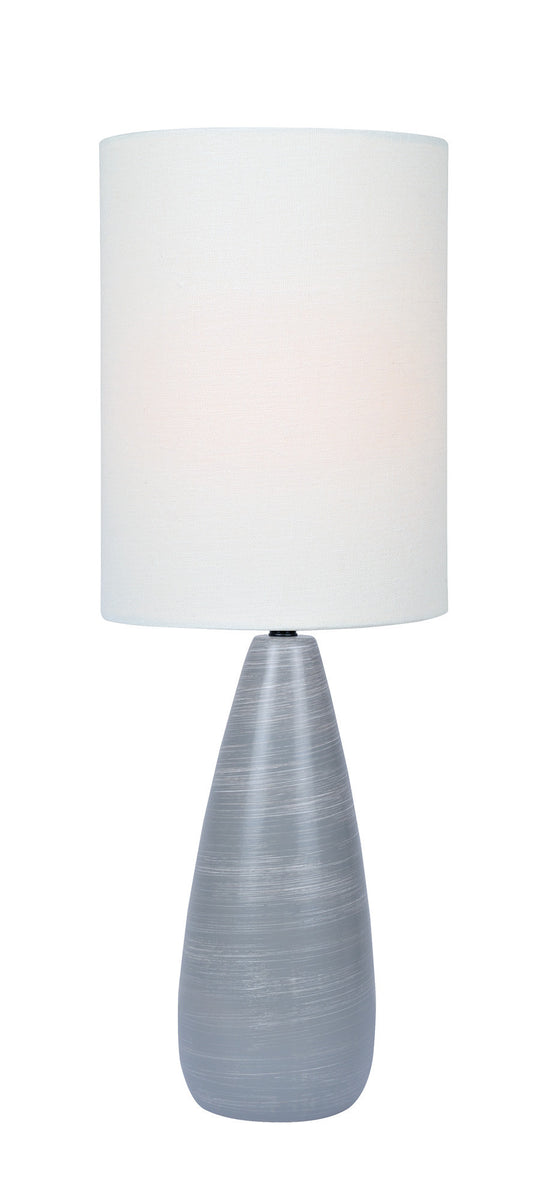27"H Quatro 1-light Table Lamp Brushed Grey