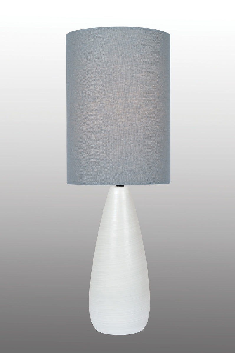 26"H Quatro 1-light Table Lamp Brushed White