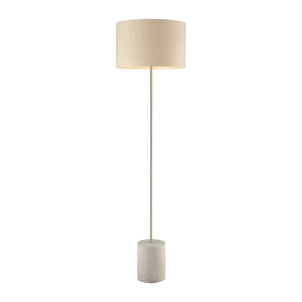 Elk Lighting 1-Light Katwijk Floor Lamp Polished Concrete/Nickel