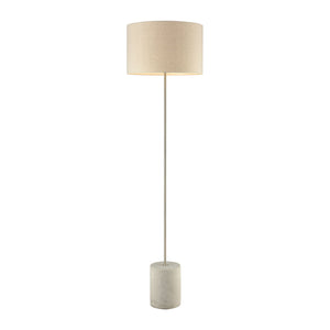 64"H Katwijk 1-Light Floor Lamp Polished Concrete/Nickel