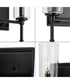 Elara 2-Light New Traditional Clear Glass Bath Vanity Light Matte Black