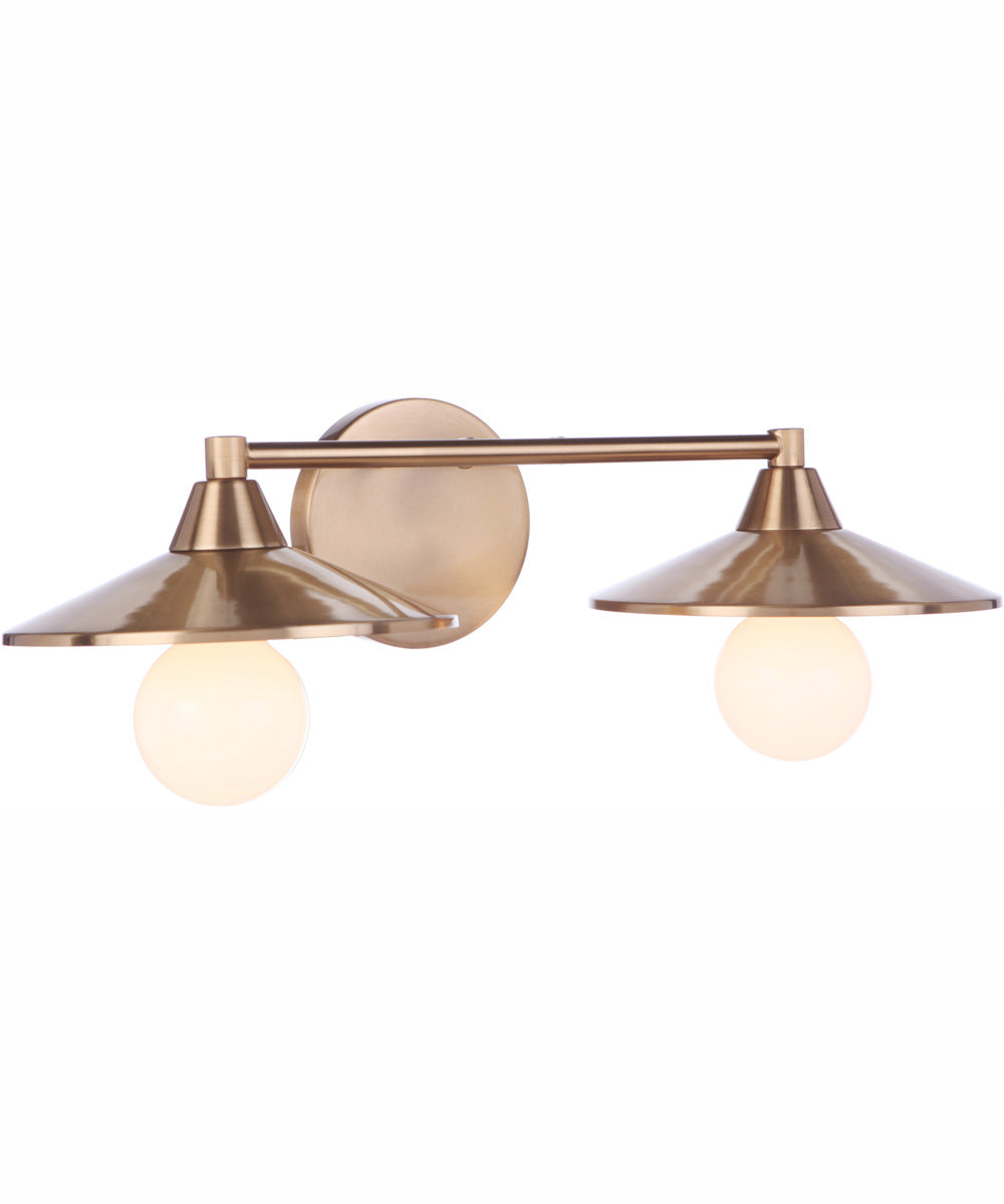 Isaac 2-Light Vanity Satin Brass