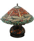 17"H Dragonfly Polished Agata W/Lighted Base Table Lamp