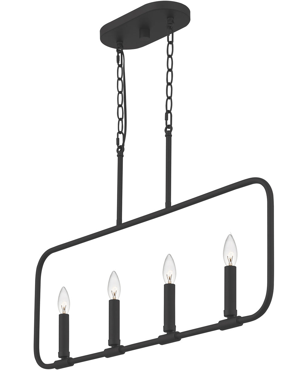 Abner 4-light Island Light Matte Black