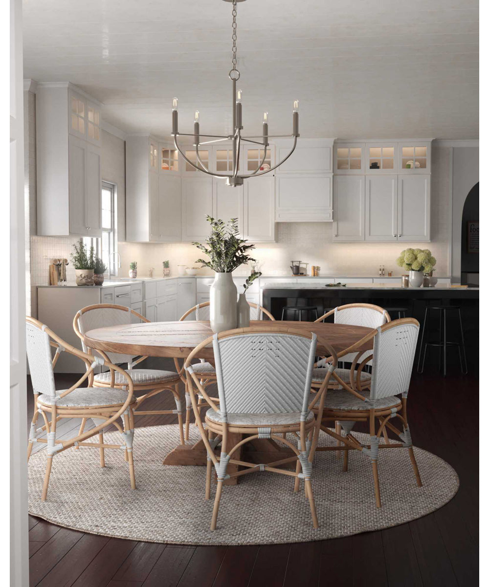 Leyden 5-Light Farmhouse Style Chandelier Brushed Nickel