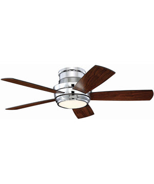 Tempo Hugger 44" 1-Light LED Ceiling Fan (Blades Included) Chrome